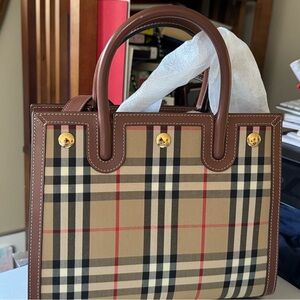Burberry Brown Plaid Women's Bag